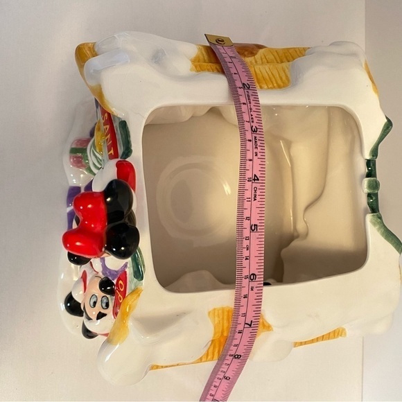 Disney FTD minnie & mickey santa's workshop christmas ceramic planter 2000 - Picture 7 of 11